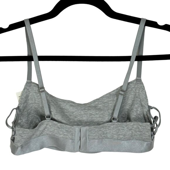 Aerie Light Gray Bralette L Adjustable Straps Soft & Stretchy Fabric - Picture 2 of 5